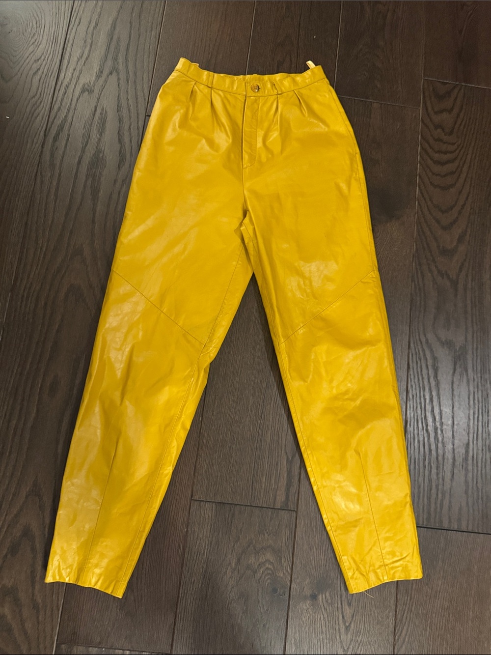 Wilsons Leather Bright Yellow Genuine Leather Straight-Leg Pants